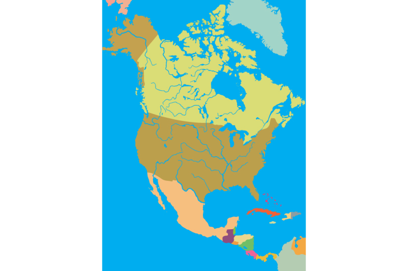 political-map-of-north-america