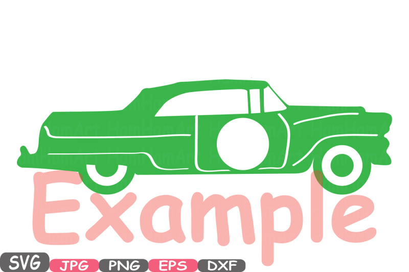 Download Color Circle Vintage Sport Cars Monogram Cutting Files Digital files svg eps png dxf jpg Vinyl ...