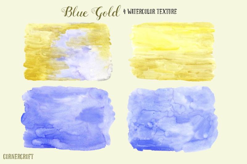 watercolor-clipart-blue-gold