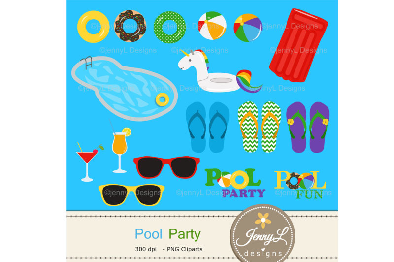 pool-swimming-digital-papers-and-clipart-set