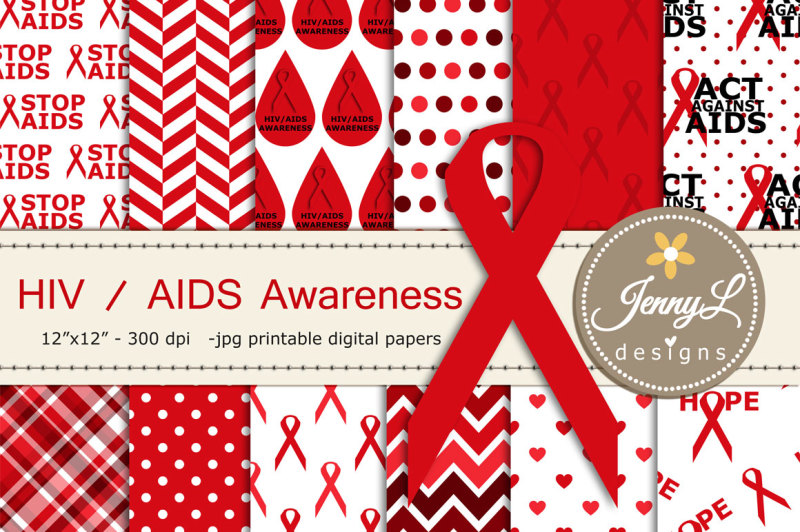 aids-hiv-awareness-digital-papers-and-clipart