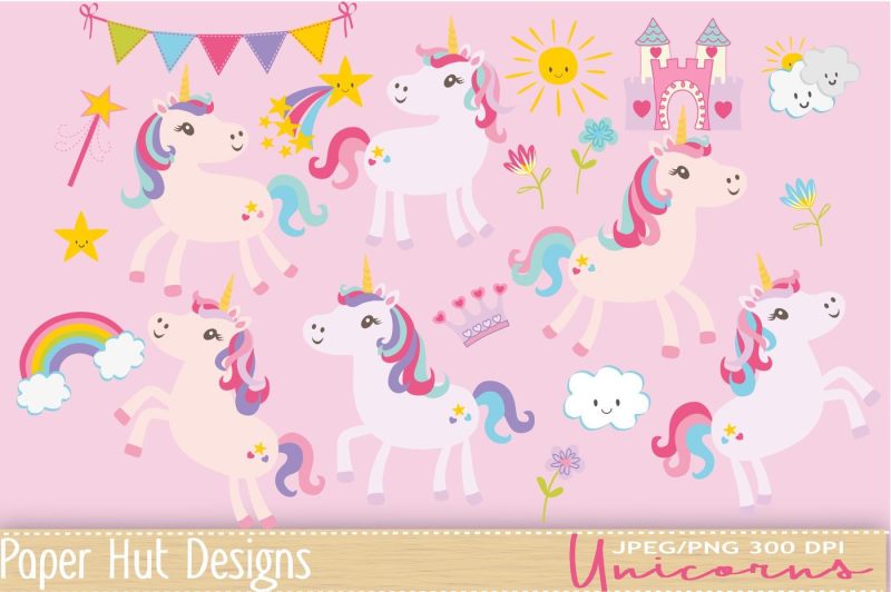 unicorn-clipart-set