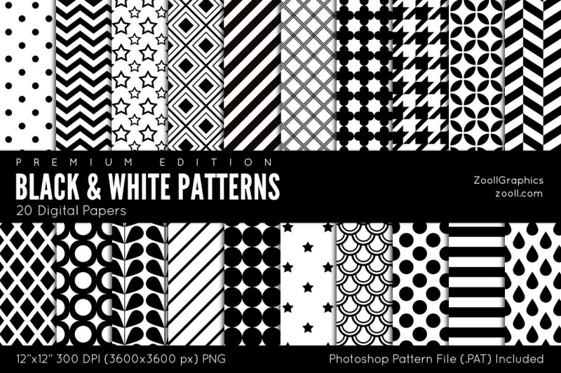 black-and-white-patterns-digital-papers