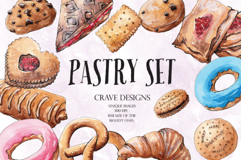 pastry-set-clip-art