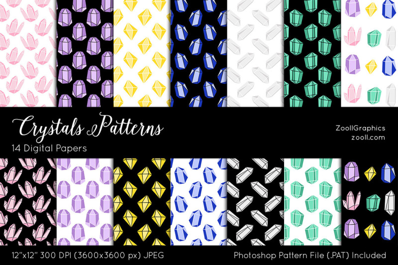 crystals-patterns-digital-papers