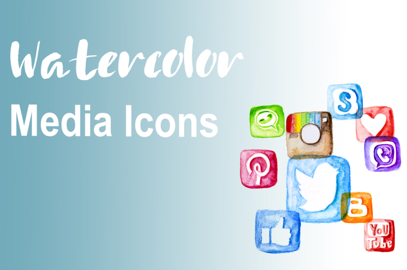 watercolor-social-media-icons