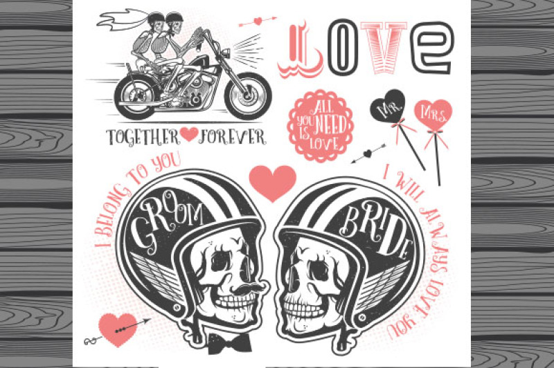 vintage-biker-wedding-logos