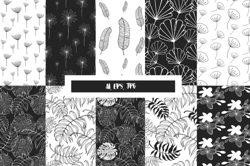 tropical-floral-patterns-collection