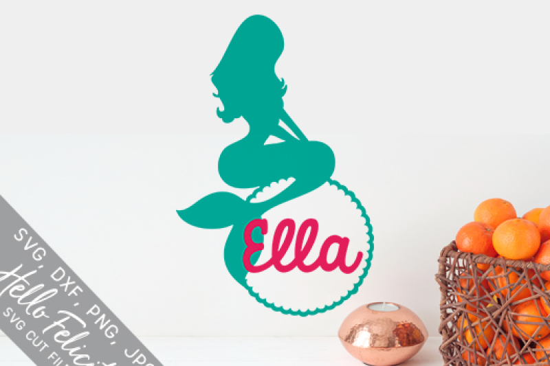 Download Mermaid Name Monogram SVG Cutting Files By Hello Felicity | TheHungryJPEG.com