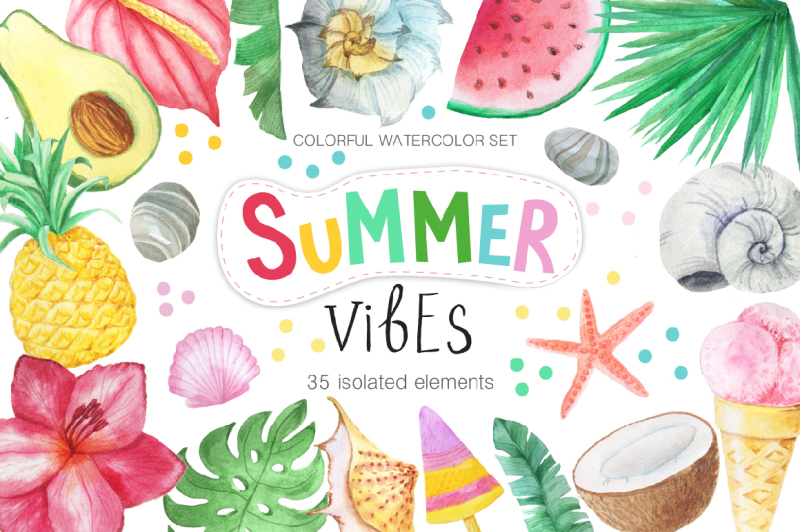 watercolor-summer-vibes-set