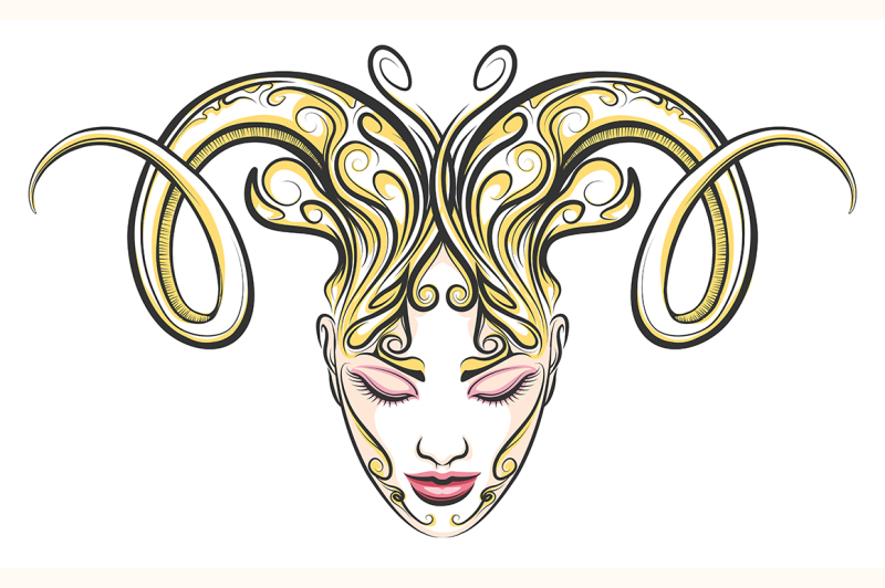 girl-with-horns-of-a-ram-drawn-in-tattoo-style