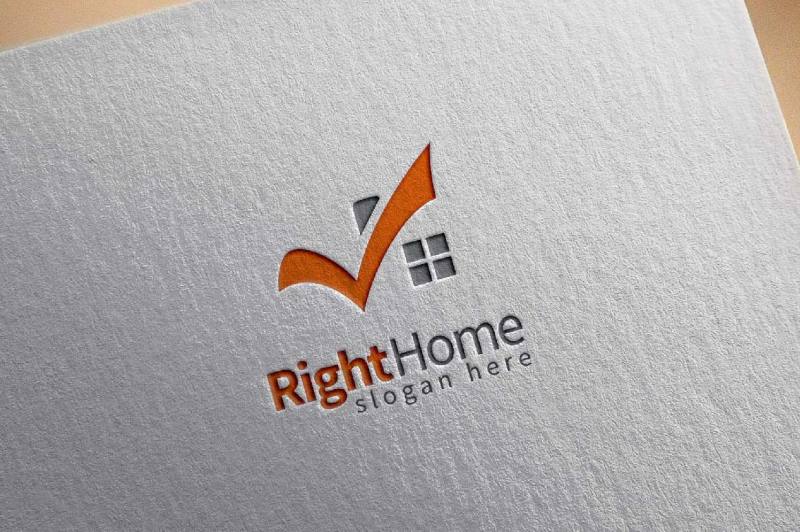 real-estate-logo-check-home-house-logo