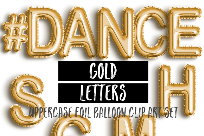 gold-foil-letter-balloon-clip-art-set
