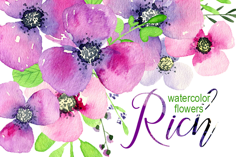 violet-and-purple-watercolor-flowers