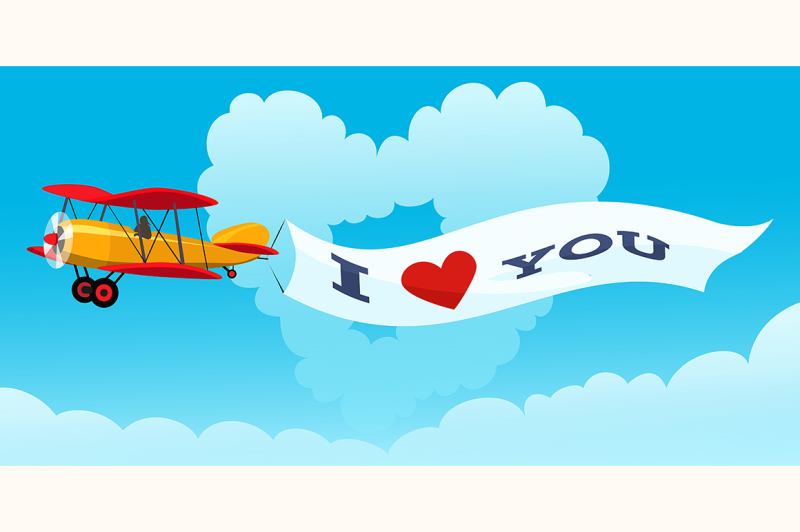 plane-with-love-message