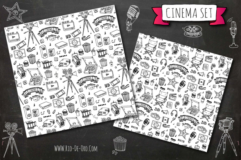 74-cinema-hand-drawn-elements