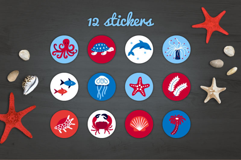 ocean-gift-tags-stickers-ribbons-bonus-patterns