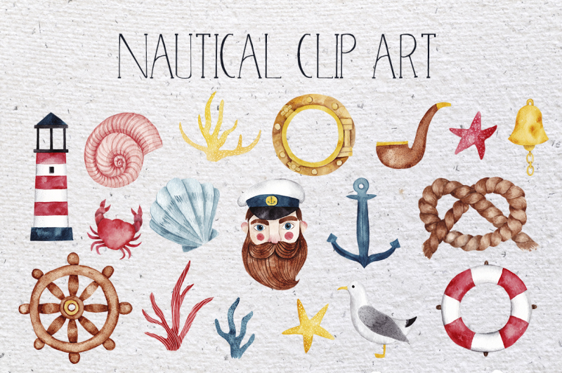 nautical-watercolor-clip-art-set
