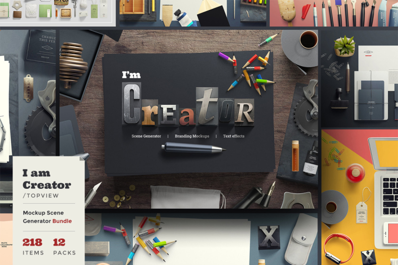 Download Download I am Creator / Topview PSD Mockup - Illustrations ...