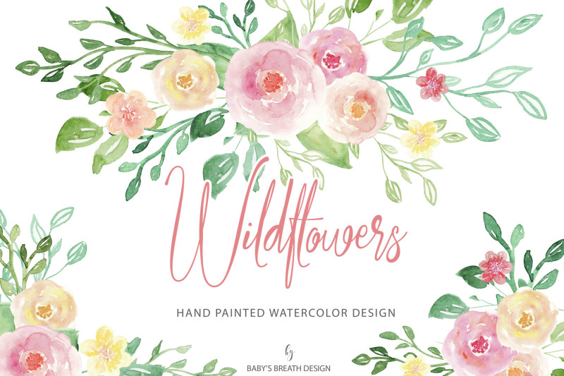 watercolor-wildflowers-flower-clip-art-hand-drawn-flowers