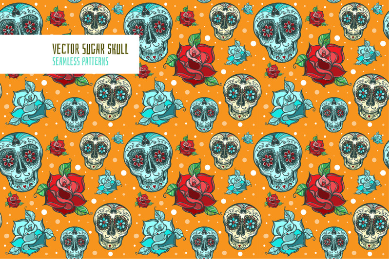 vector-sugar-skull-with-roses