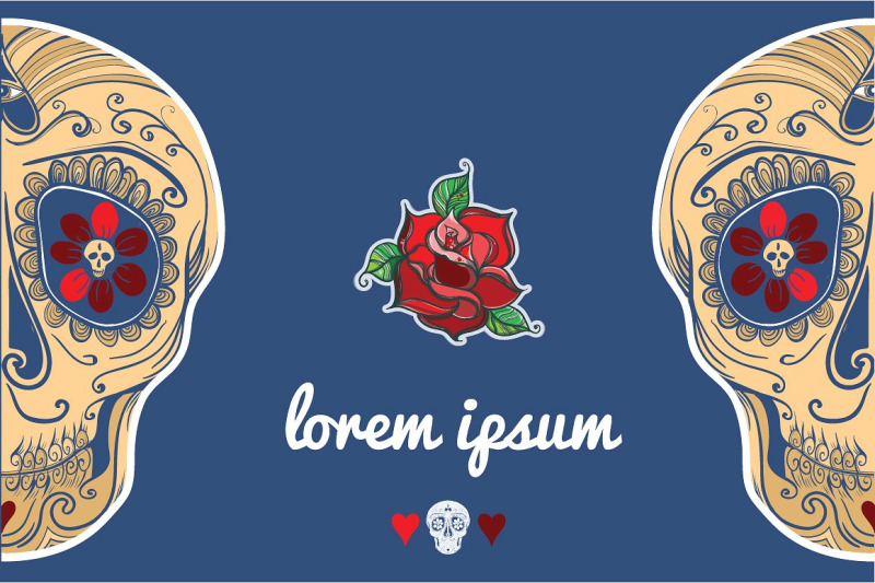 vector-sugar-skull-with-roses