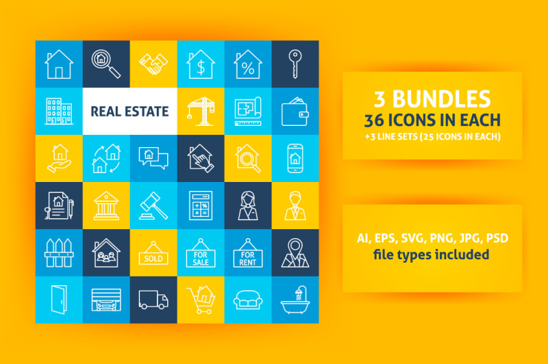 real-estate-line-art-icons