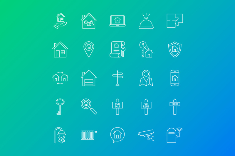 house-line-art-icons