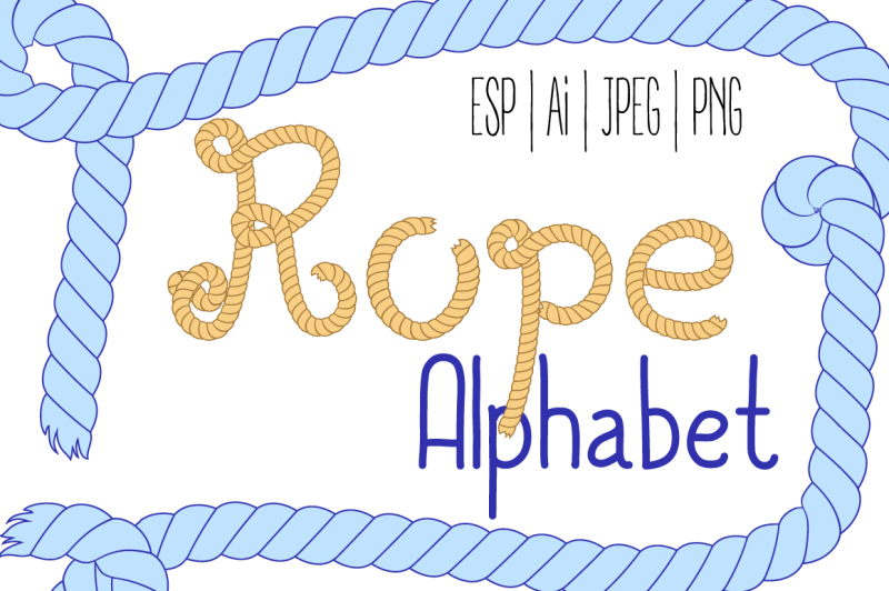 nautical-rope-alphabet-vector-letter