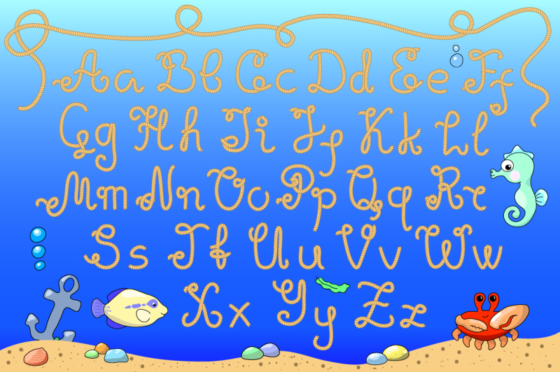 nautical-rope-alphabet-vector-letter