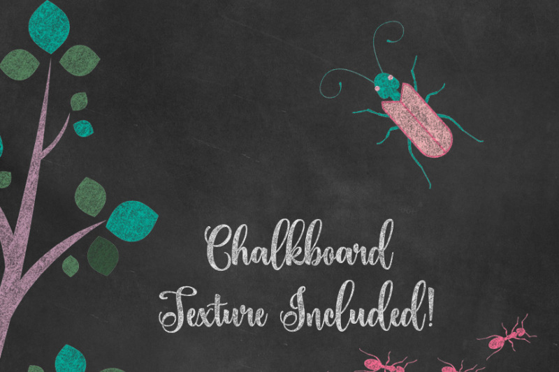 chalkboard-cute-bugs-clipart