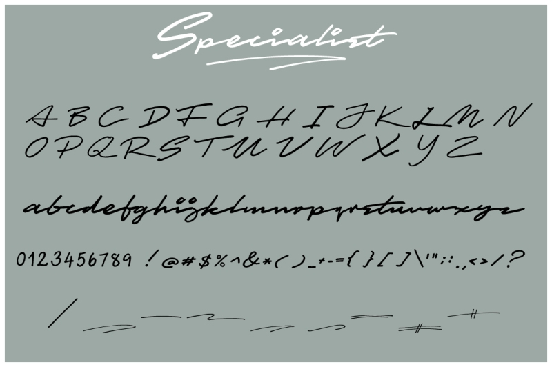 specialist-handwritten-font