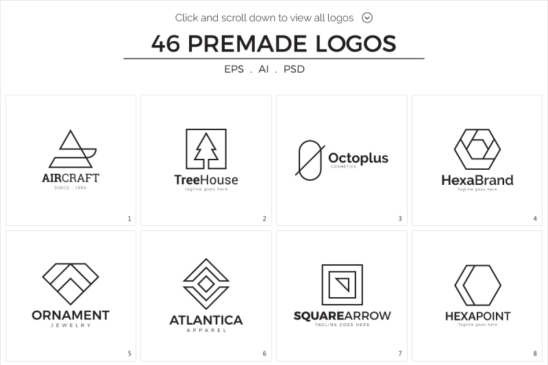 110-geometric-logo-pack