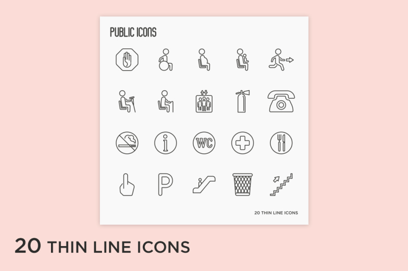 20-public-icons-set-thin-line