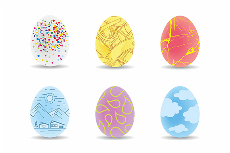 set-of-color-easter-eggs