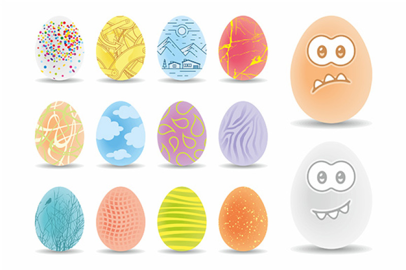 set-of-color-easter-eggs