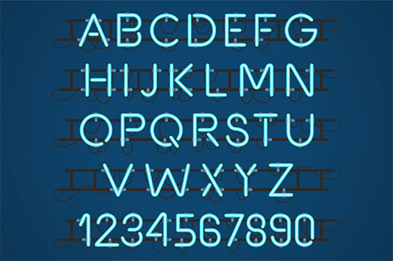 neon-light-alphabet-vector-font