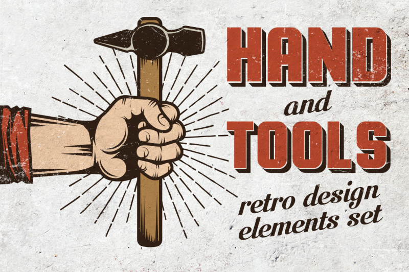 hand-and-tools-set