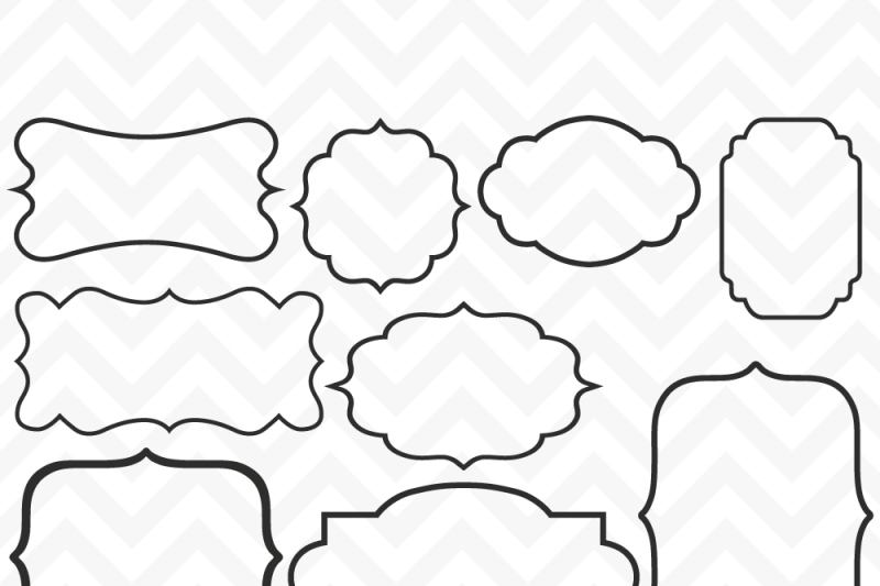 Svg Cuttables Outline Frames Cut Files Set DXF SDD010 By Sonya DeHart ...