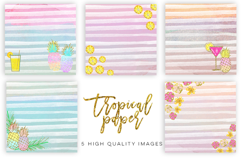summer-digital-paper-tropical-paper-watercolor-paper-pineapple-paper-digital-papers-tropical-pineapple-summer-pinneaple-digital-print