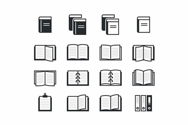 book-icons-set