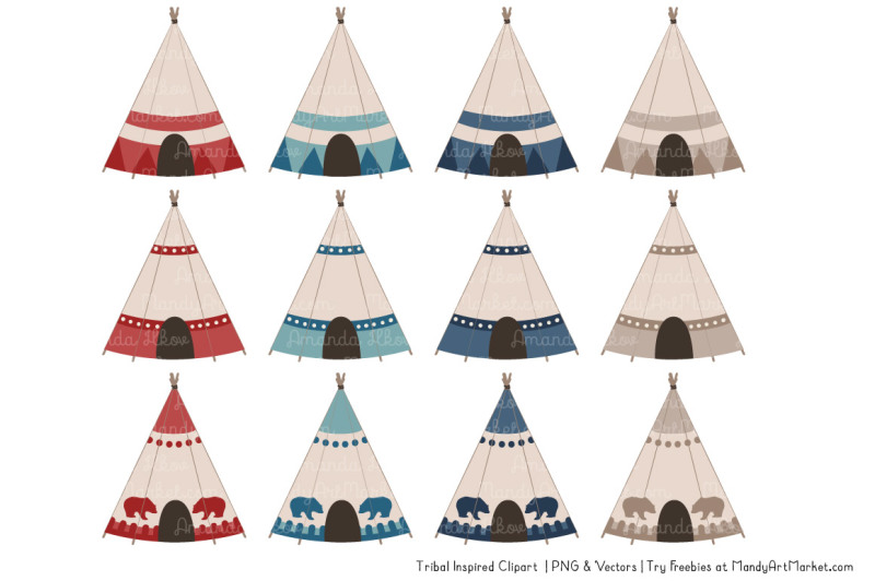 tribal-clipart-collection-in-americana
