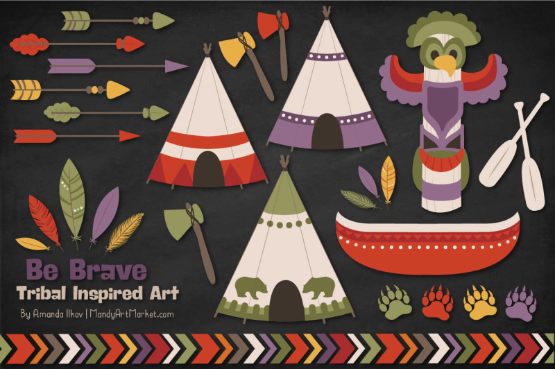 tribal-clipart-collection-in-autumn