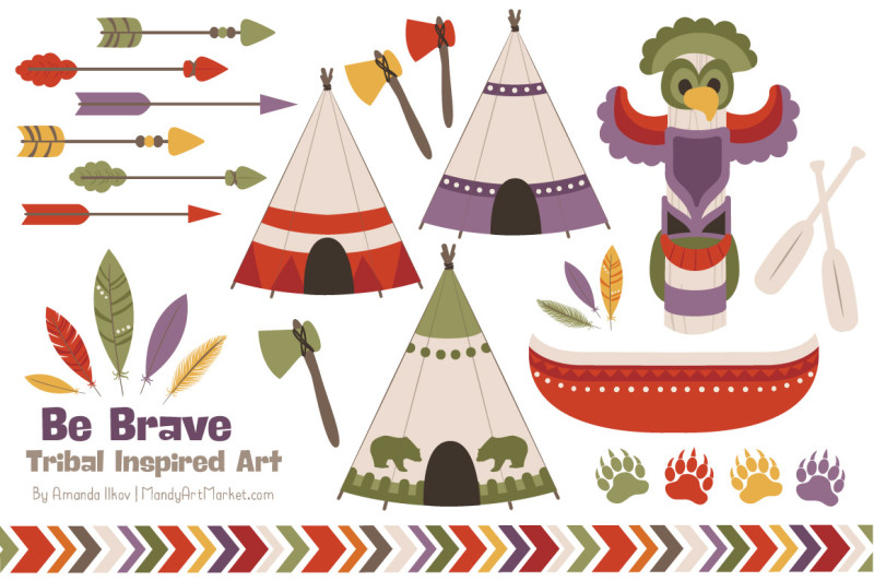 tribal-clipart-collection-in-autumn