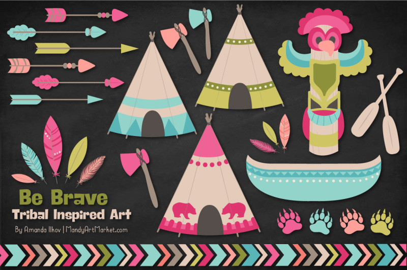 tribal-clipart-collection-in-bohemian