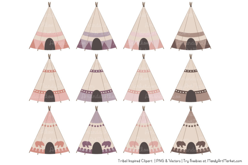 tribal-clipart-collection-in-buff