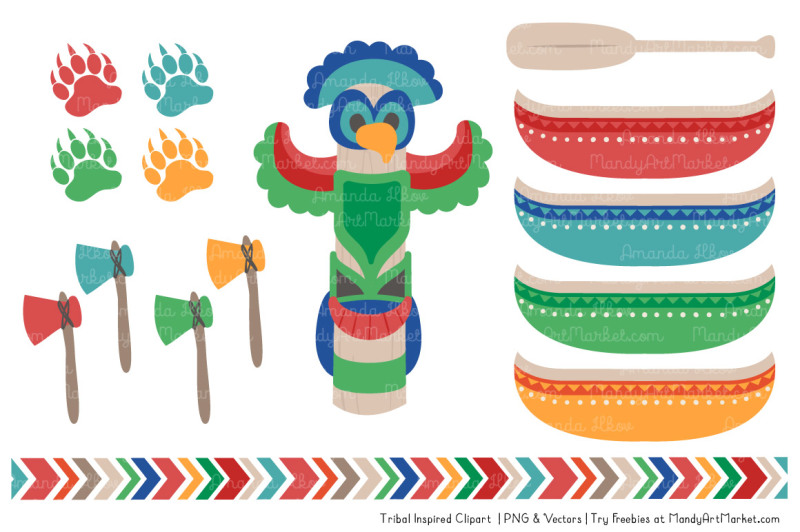 tribal-clipart-collection-in-crayon-box-boy