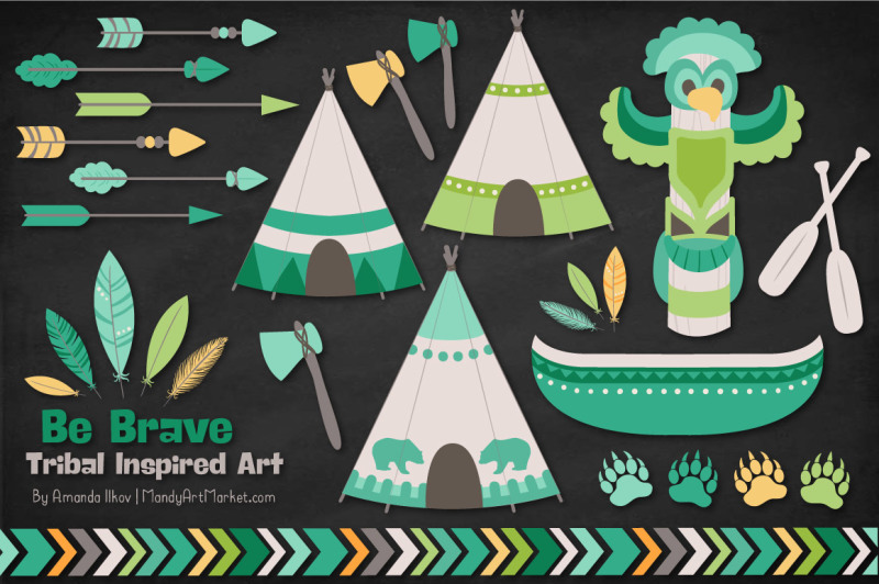 tribal-clipart-collection-in-emerald-isle
