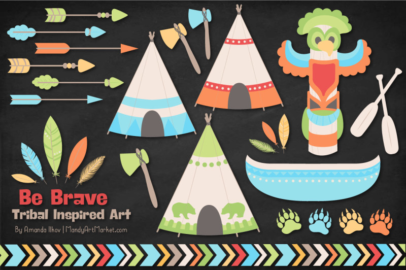 tribal-clipart-collection-in-fresh-boy