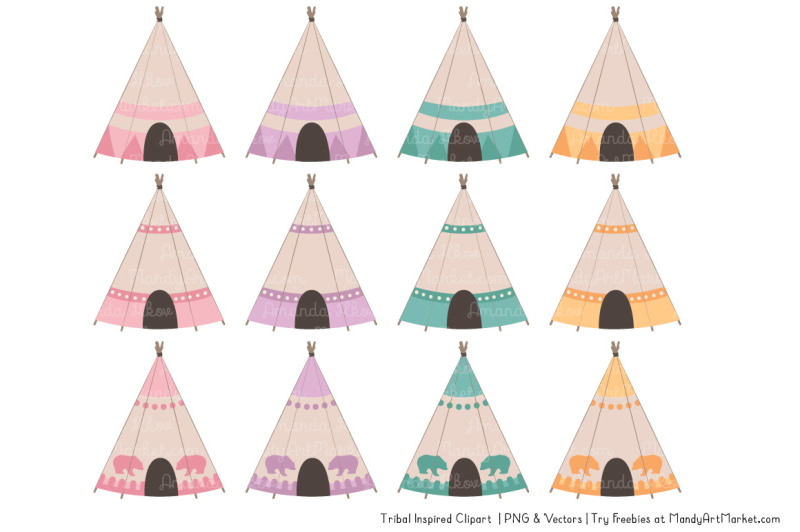 tribal-clipart-collection-in-garden-party